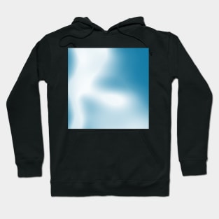 turquoise to white gradient Hoodie